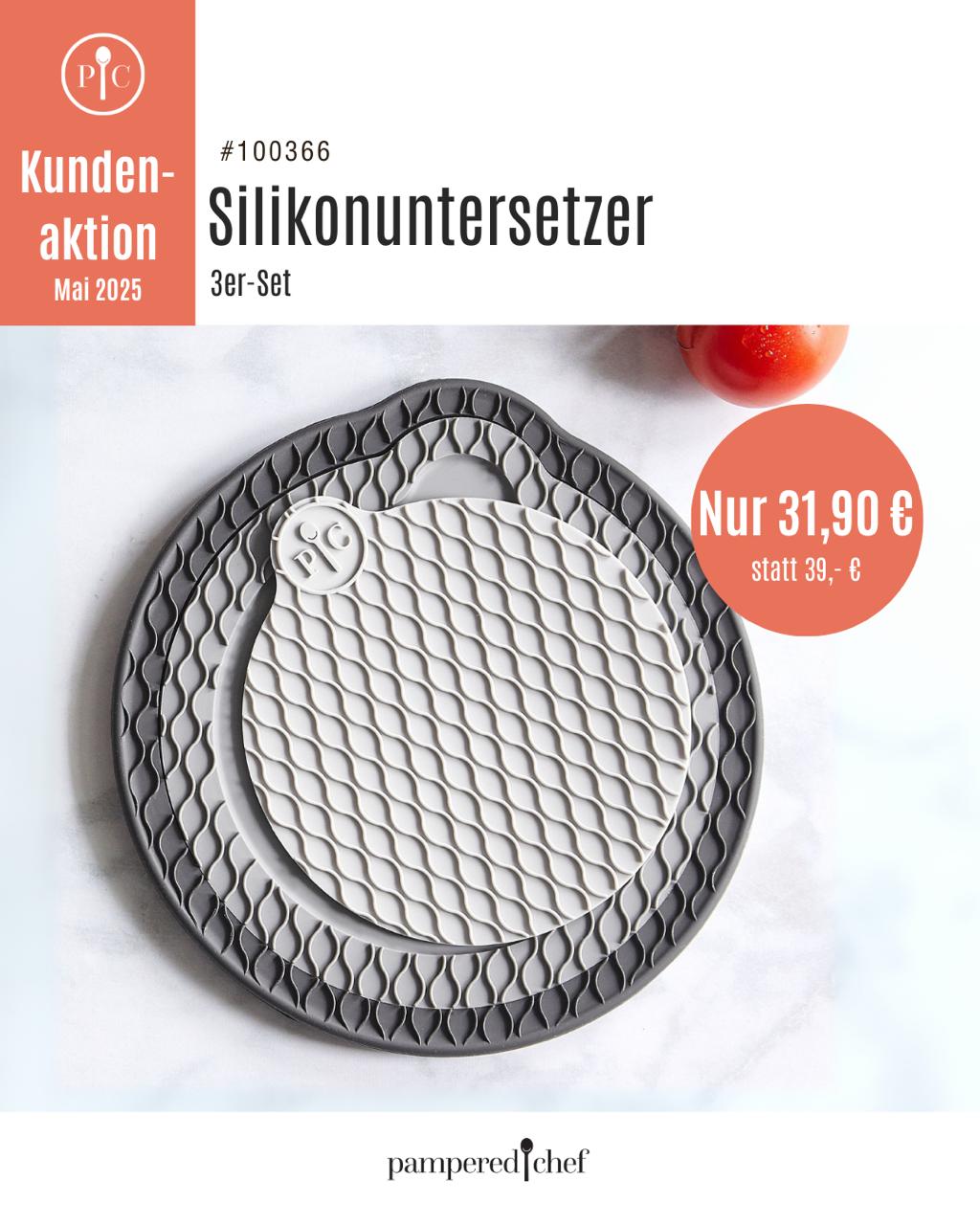 Silikonuntersetzer von Pampered Chef - Angebot Mai