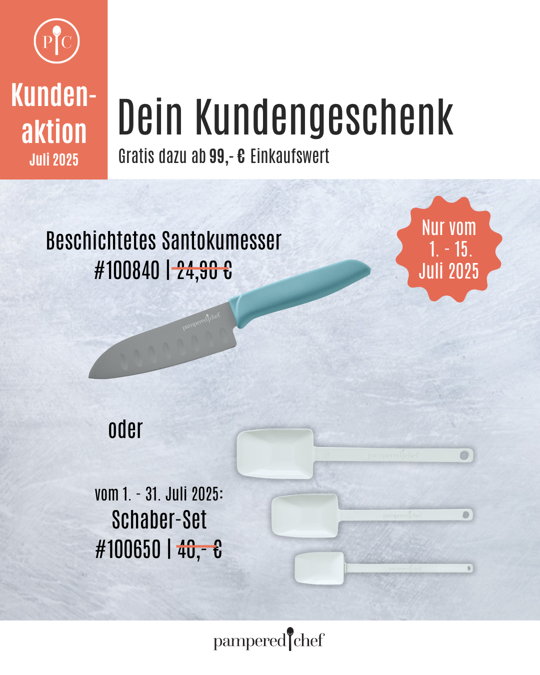 072025_-Beschichtetes-Santokumesser-Schaber-Set_DEAT_RE-300625 Pampered Chef Angebot Juli 2025