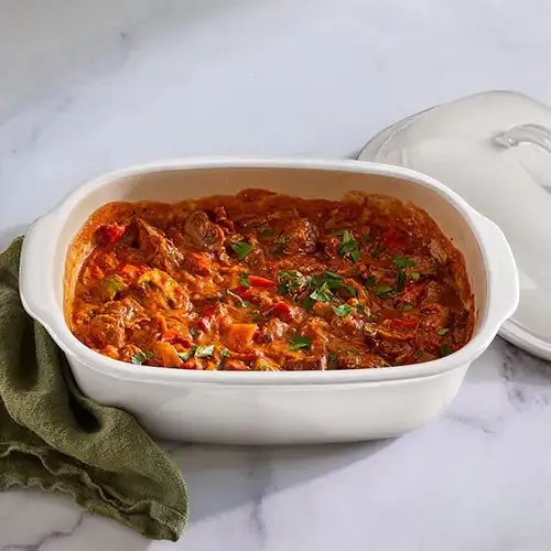 Ofenmeister Celebration white Editin von Pampered Chef weiß